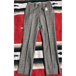 NWT Peter Millar Dress Pants Mens 32 Wool Cashmere Plaid Unhemmed Made In Italy